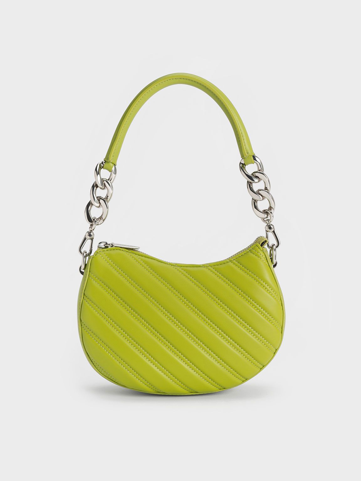 Lime Freja Curved Panelled Bag | CHARLES & KEITH | Charles & Keith US