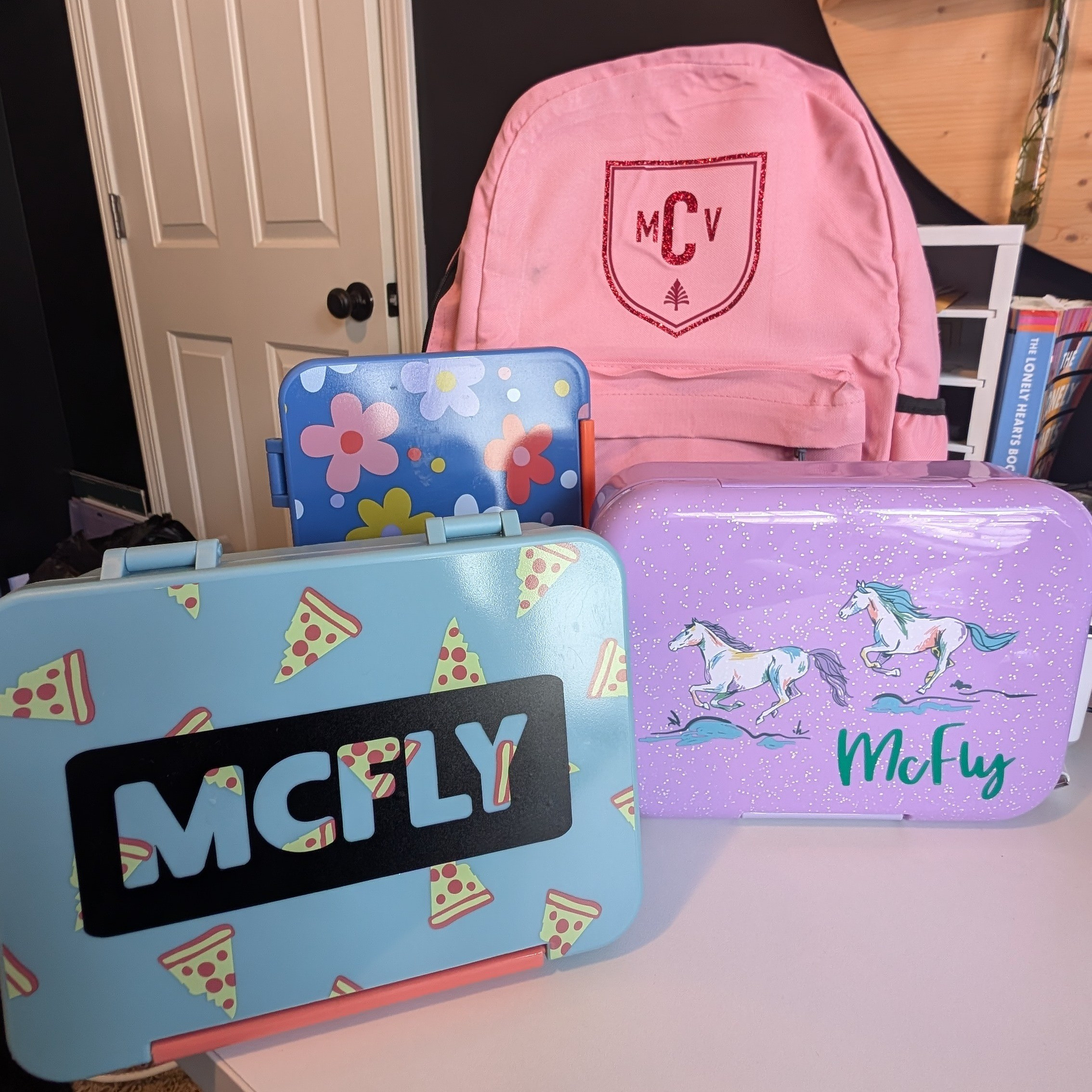 Personalized back to school supplies using Cricut permanent vinyl and heat transfer vinyl! I'm excited about these bento boxes because they have removable rubber seals. 

#LTKBacktoSchool #LTKStyleTip #LTKFamily