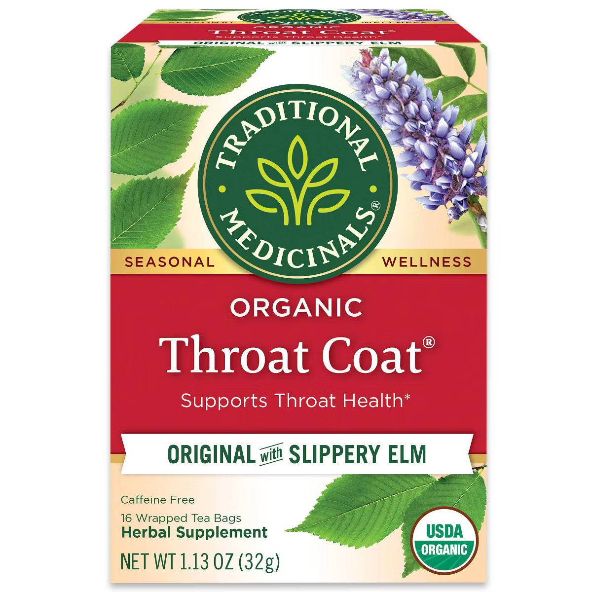 Traditional Medicinals Organic Throat Coat Herbal Dietary Supplement Herbal Tea - 16ct | Target
