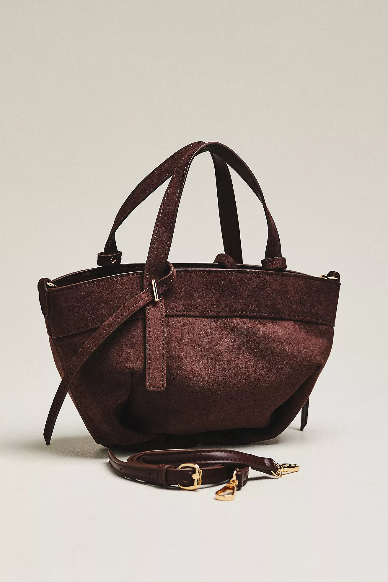 Faux Suede Mini Cinched Handbag | Anthropologie (US)