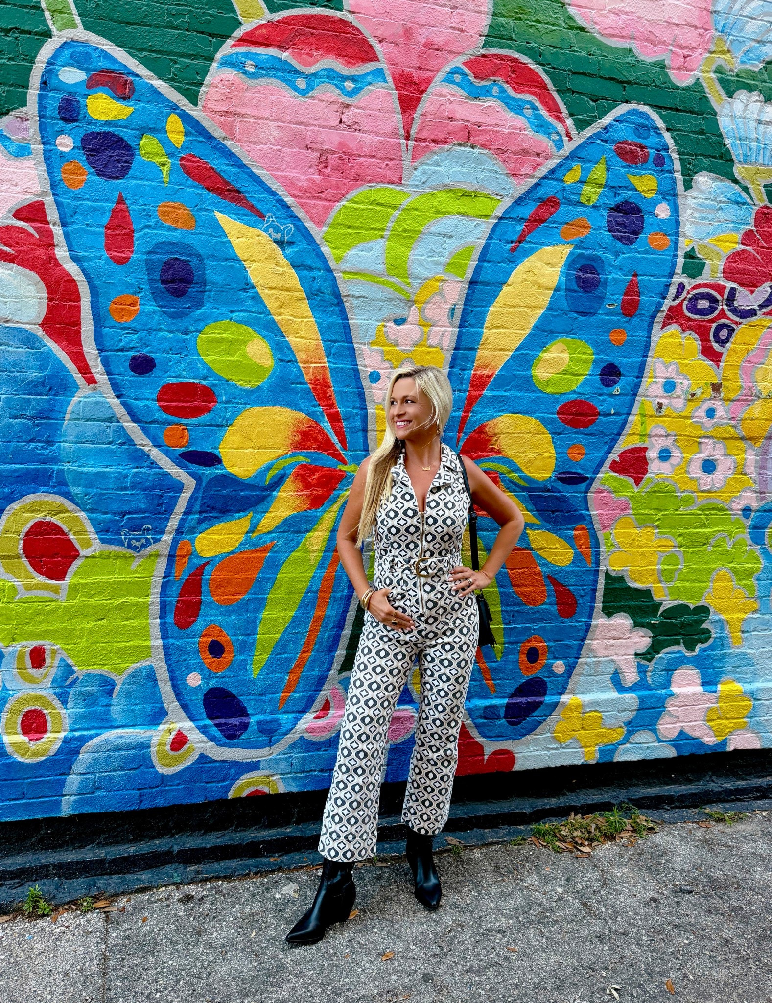 This @showmeyourmumu jumpsuit is the perfect mix of edgy + effortless - made for dancing all night, front row moments, and turning heads without even trying. Pair it with boots and bold confidence… and you’re concert-ready 💃🖤 For reference, I’m wearing a size small in the jumpsuit.#LTKFestival

#LTKootd #LTKTravel
