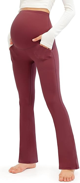 JOYSPELS Women's Maternity Pants with Pockets Over The Belly Pregnancy Bootcut Yoga Pants for Wor... | Amazon (US)