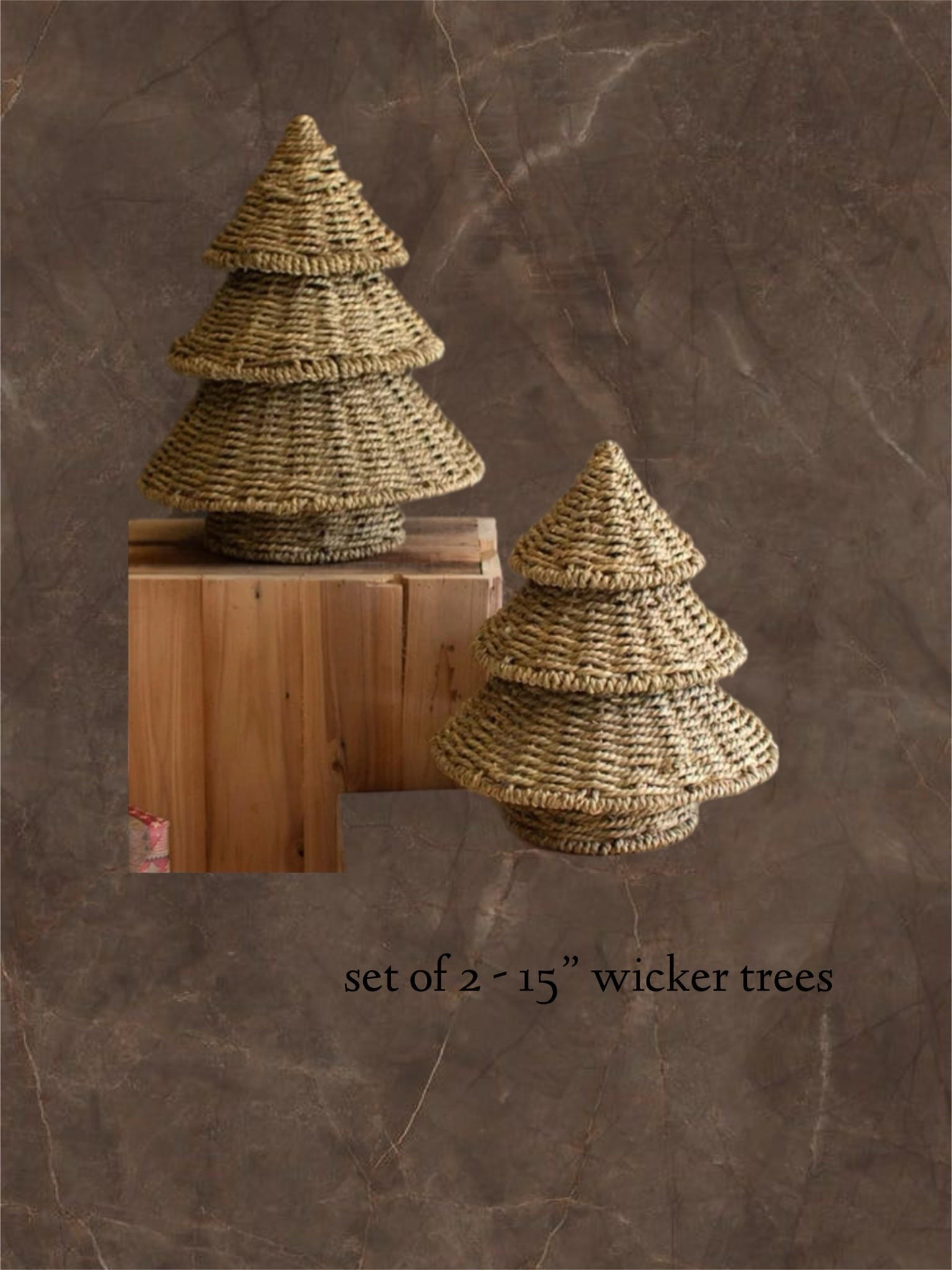 Found these super cute wicker rattan Christmas trees on @Wayfair - comes in a set of 2 or a set of 4!! 15” tall so pretty good size for open shelves - open styling - mantel

#LTKHome #LTKSeasonal