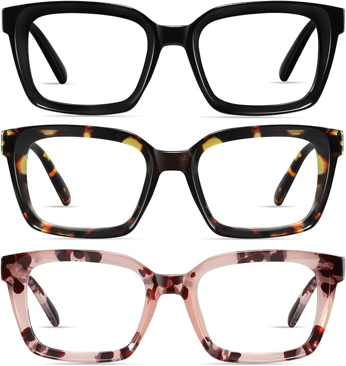 XVXV Reading Glasses for Women Men - Blue Light Blocking Readers Oversize Oprah Square Anti Glare... | Amazon (US)