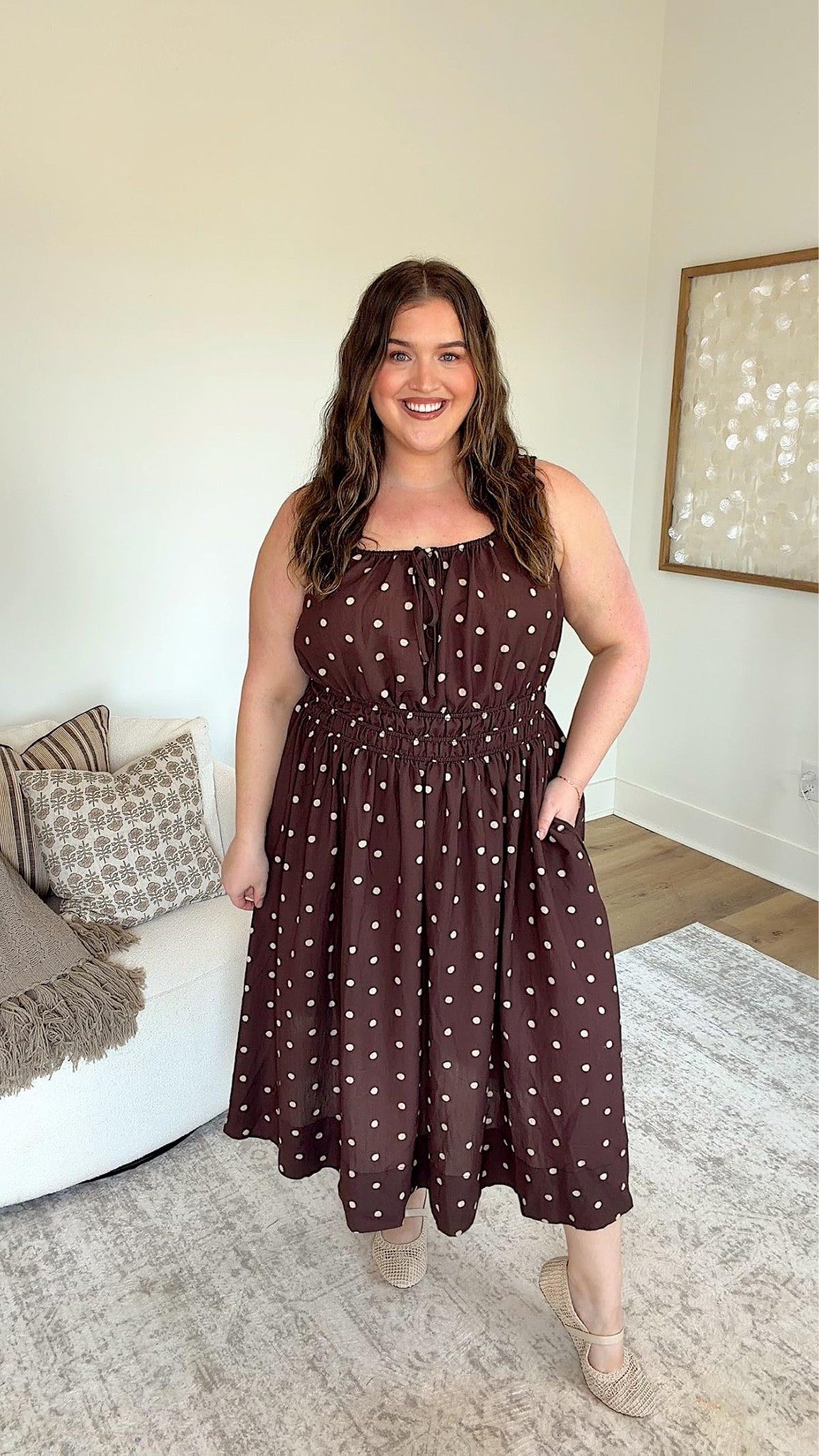 I am completely blown away by this polka dot dress from Amazon! I was very anxious to try it, but are you kidding me?? It’s absolutely gorgeous. The fit is plus size approved, I love how it flatters my body and the thicker straps and smocked bodice make me feel so confident. I also styled this with a cardigan and it was 10/10! 

Fall dress, polka dots for fall, ladies lunch

#LTKSeasonal #LTKPlusSize #LTKWorkwear