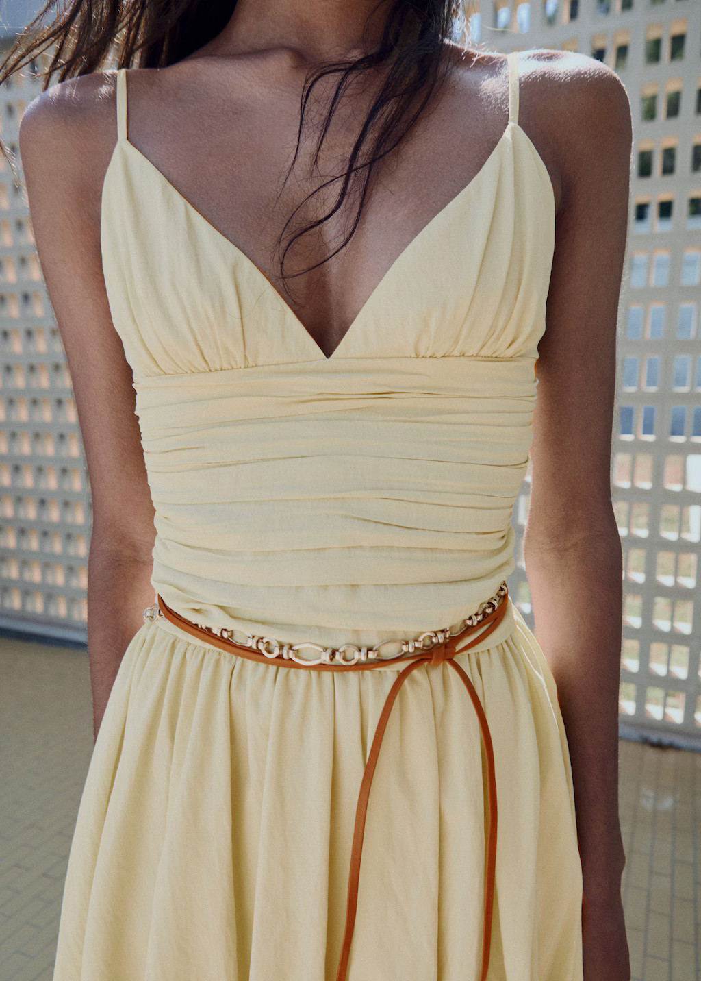 Gathered balloon dress - Women | MANGO USA | Mango (US/MX/AU)