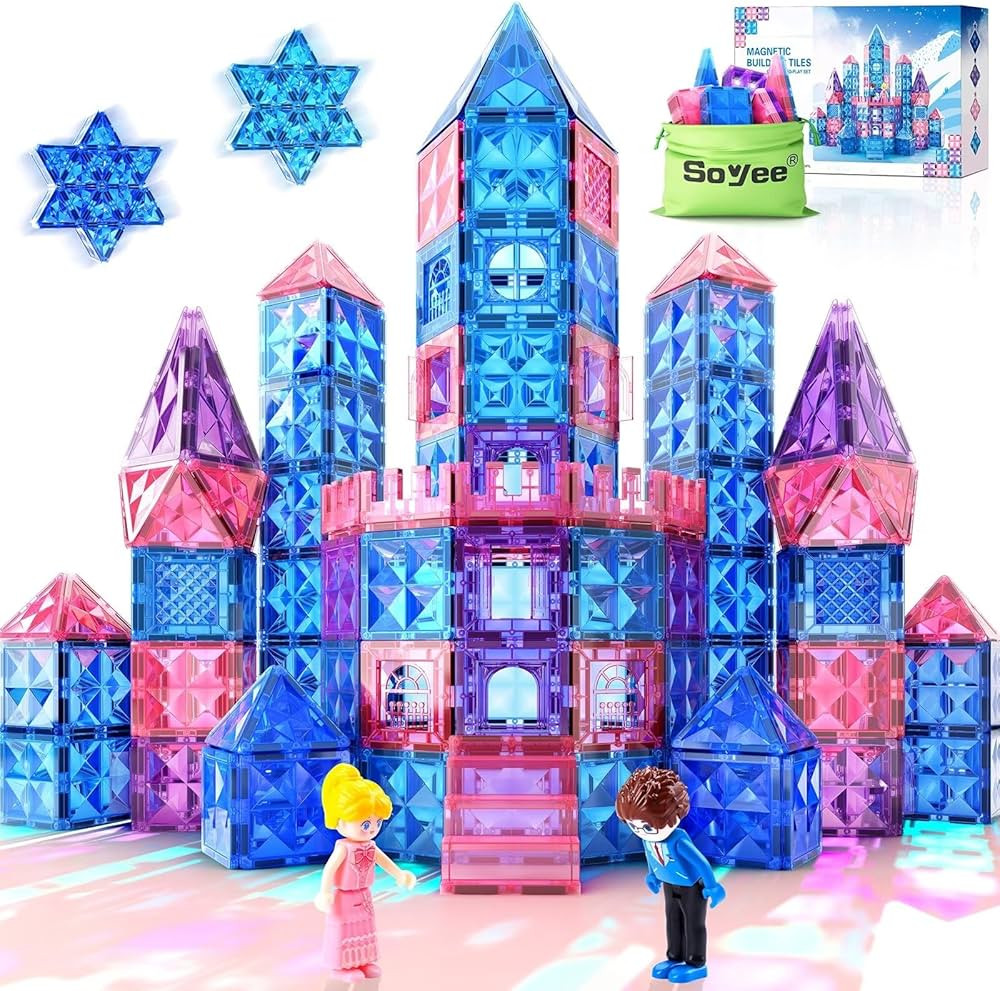 Diamond Magnetic Building Blocks - Frozen Princess Toys for 3-8 Year Old Girls & Boys - 3 4 5 6 Y... | Amazon (US)