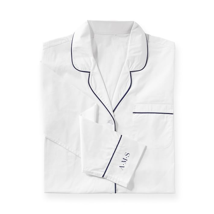 Long Sleeve PJ Set, White | Mark and Graham