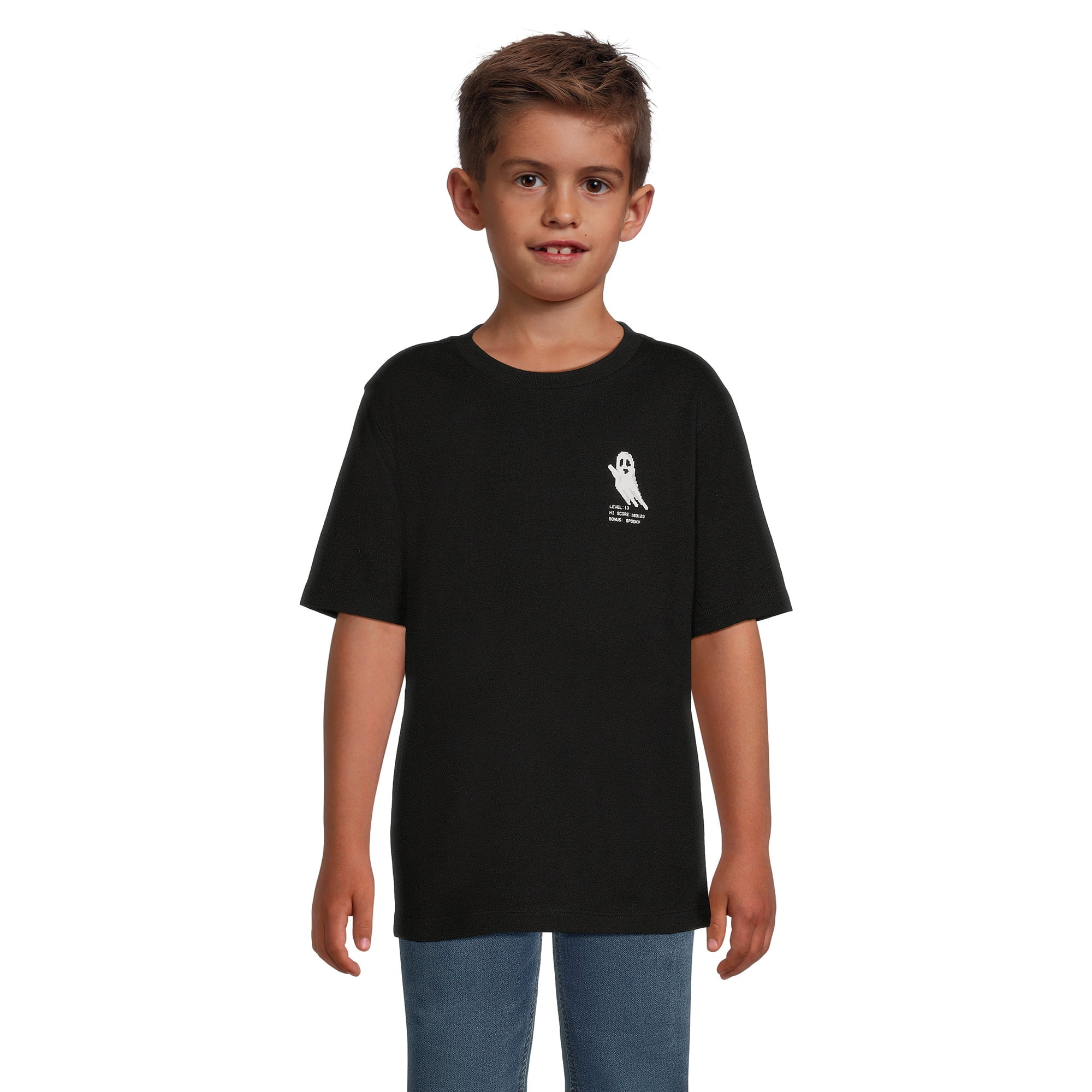 Wonder Nation Boys Short Sleeve Halloween Graphic T-Shirt, Sizes 4-18 & Husky | Walmart (US)