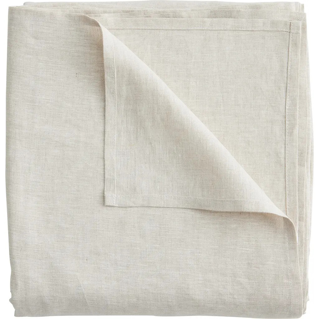 Bed Threads Linen Tablecloth in Oatmeal at Nordstrom, Size Large | Nordstrom