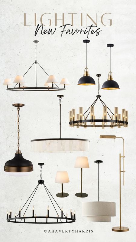 New lighting favorites I'm shopping for my home - chandelier,  pendant light, floor lamp,  battery table lamp, rechargeable lamp, black chandelier, Amazon home,  Amazon finds

#LTKhome
