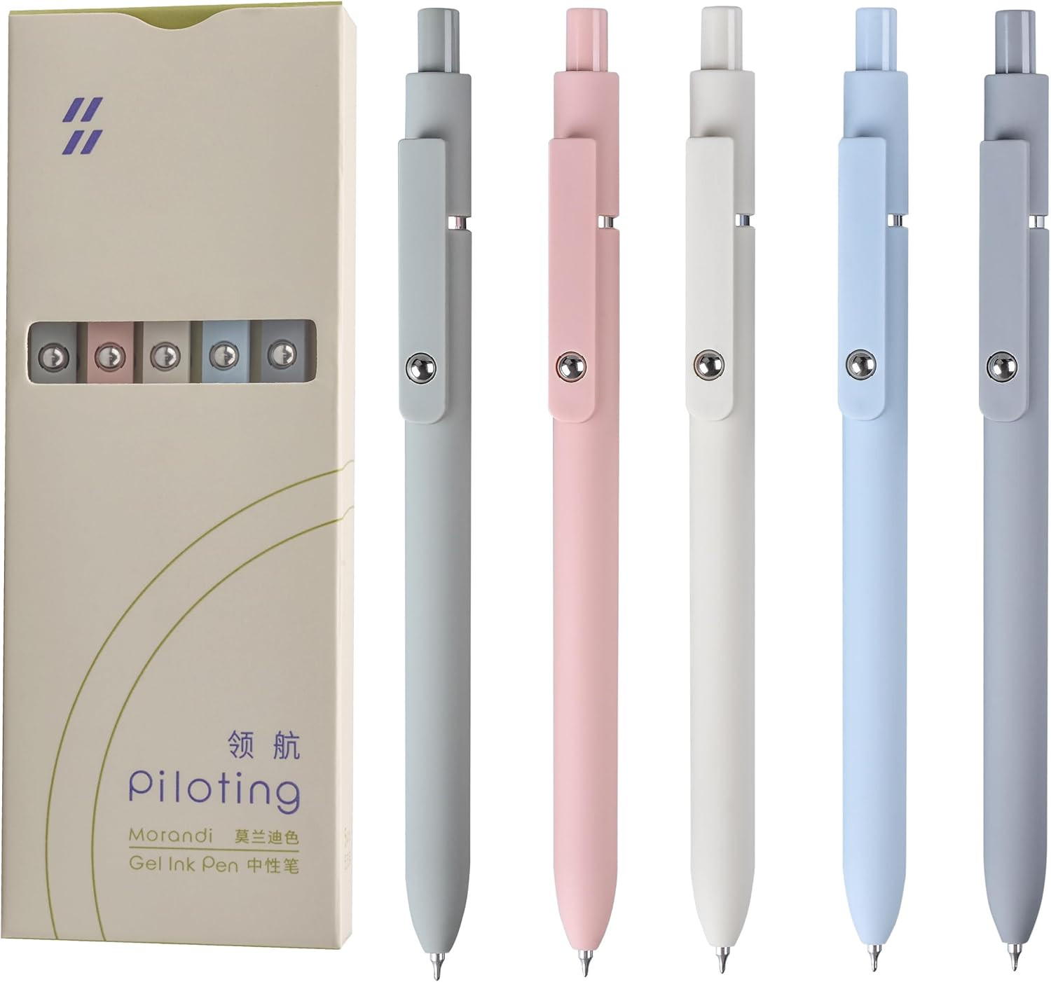 MengRan Piloting Gel Ink Pens Set,0.5mm Fine Point Tip,Quick Drying Ink, Cute Fancy Pens for Wome... | Amazon (US)