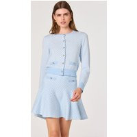 ASTR the Label | Marian Jeweled Button Plaid Cardigan in Blue plaid | Size S | ASTR The Label (US)
