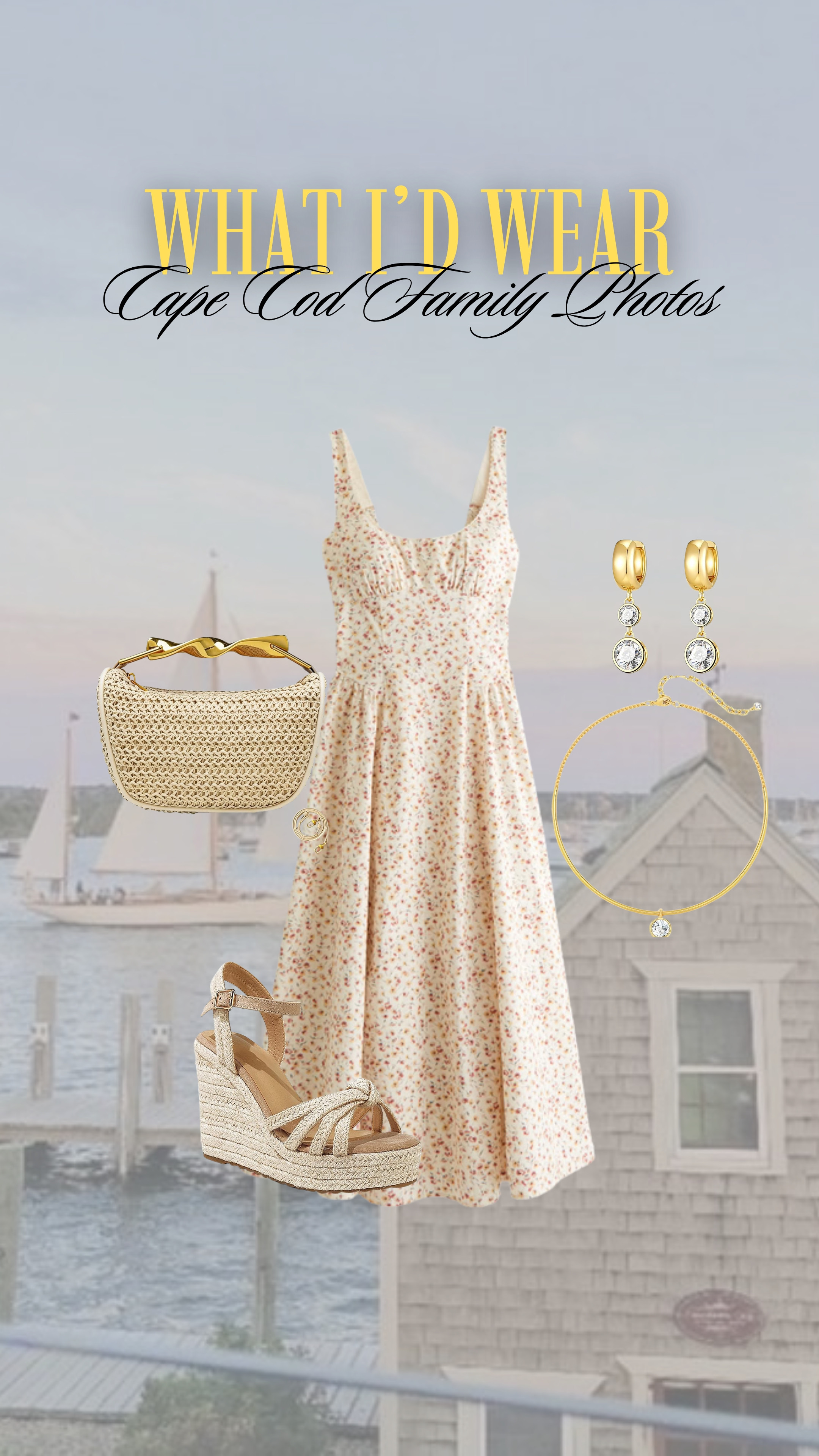 The perfect dress for a family photo shoot! 

anti-pooch outfit, wedge sandals, gold jewelry 

 #LTKootd #LTKmomlife #LTKMidsize