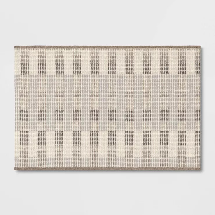 Beachside Grid Outdoor Rug Naturals – Threshold™ designed with Studio McGee | Target