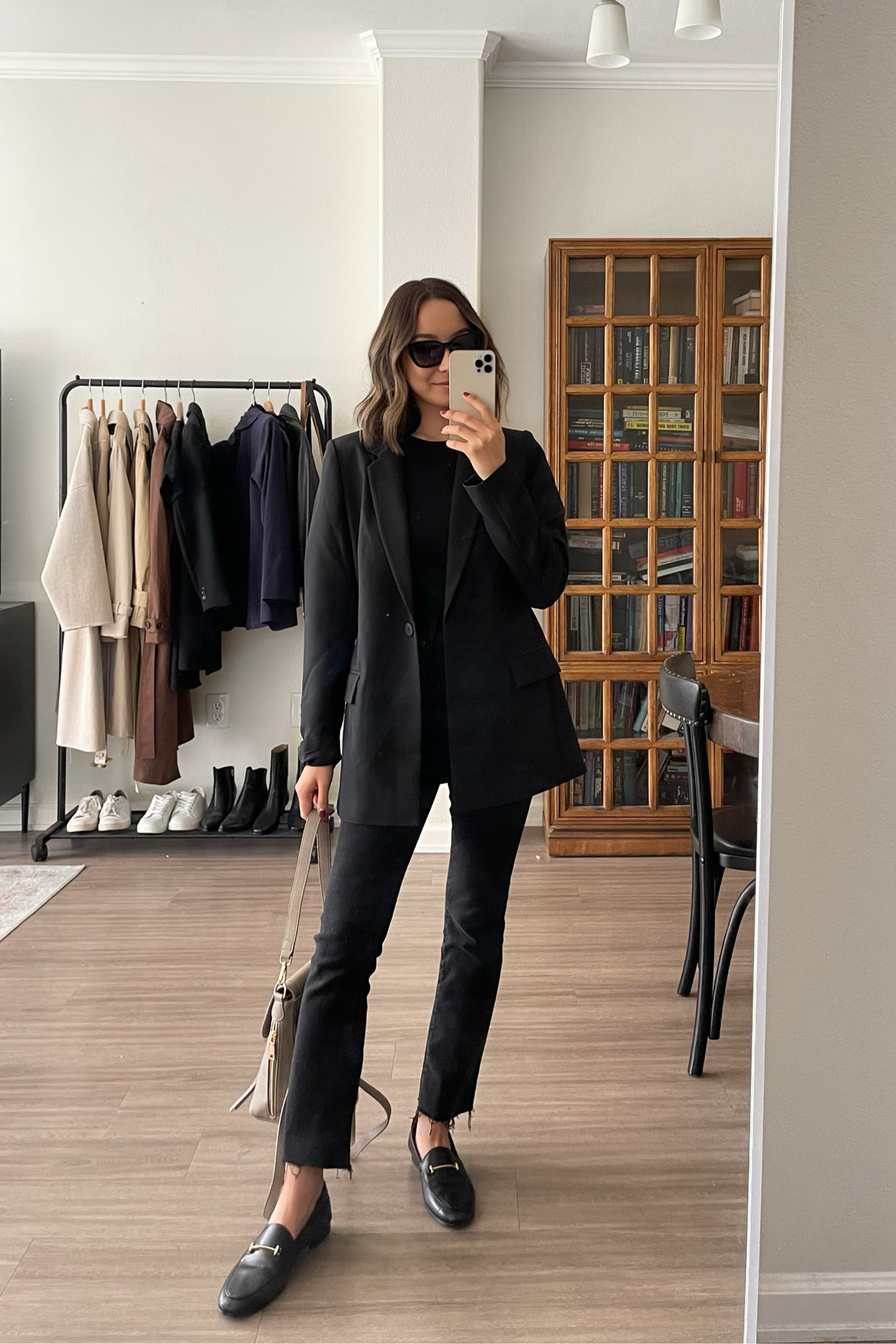 All black outfit / office outfit / smart casual 

• Blazer - Amazon xs probably could have sized down 
• Jeans - Madewell recommend sizing down 1-2 sizes 
• Loafers tts 

#LTKunder100 #LTKworkwear #LTKstyletip