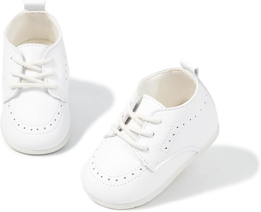 Babelvit Baby Boys Girls Loafers Oxford Shoes Lace Up Sneakers First Walking Shoes PU Leather Moc... | Amazon (US)