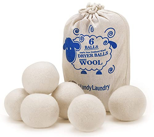 Wool Dryer Balls - Natural Fabric Softener, Reusable, Reduces Clothing Wrinkles and Saves Drying Tim | Amazon (US)