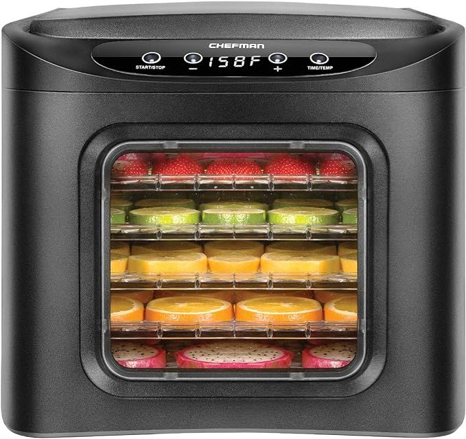 Chefman Food Dehydrator Machine, Touch Screen Electric Multi-Tier Preserver, Meat or Beef Jerky M... | Amazon (US)