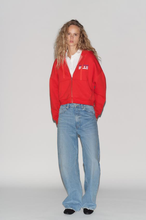 TRF MID-RISE BAGGY NFL JEANS | Zara US