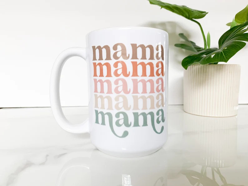 Mama Mug Retro Mama Coffee Mug New Mom Gift Mothers Day | Etsy | Etsy (US)