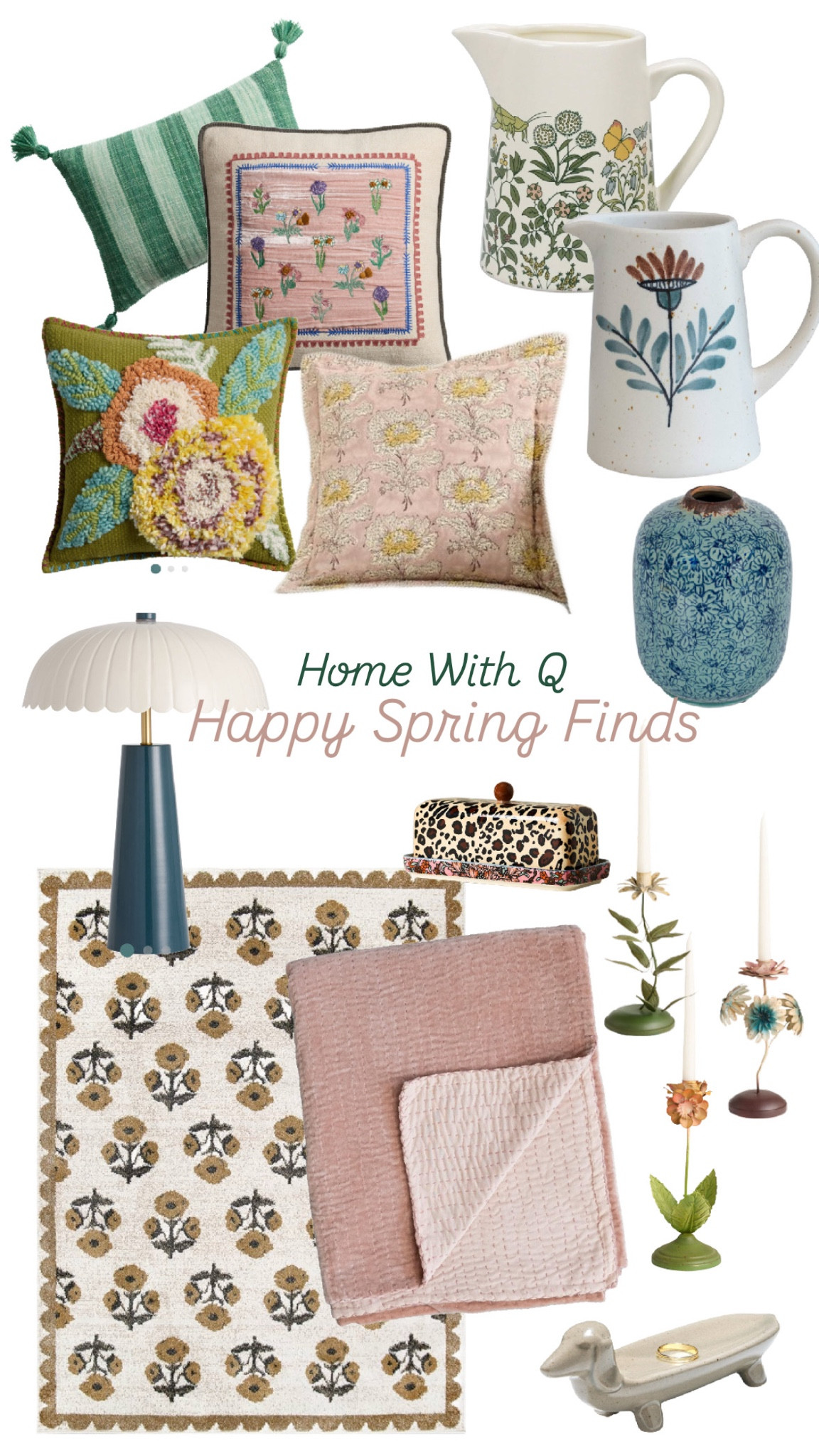 A collection of a few happy things that have caught my eye lately! 

*for the candlestick holders, they’re all under the same listing- you just have to click and choose the different color options*

#LTKSeasonal #LTKHome #LTKFindsUnder50