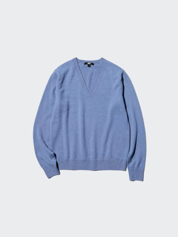 100 % Kaschmir Pullover (V-Ausschnitt) | UNIQLO (DE)
