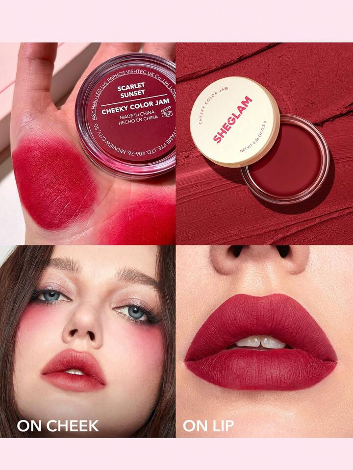 SHEGLAM Cheeky Color Jam- Sunset 6 Tons Multiuso Creme Blush Creme Labial Fosco Altamente Pigmentado Pó Blush Natural Maquiagem Facial PromoçãO Blush Formatura AniversáRio FéRias Inverno Outono Y2K Elegante Country Moda Mulheres Maquiagem CosméTico Festa Praia Viagem Acampamento Ar Livre Escola Campus Passeio Festivais DecoraçãO Presente Presente Rosa Garota Cosplay Melhor Cor Charme VibraçãO | SHEIN
