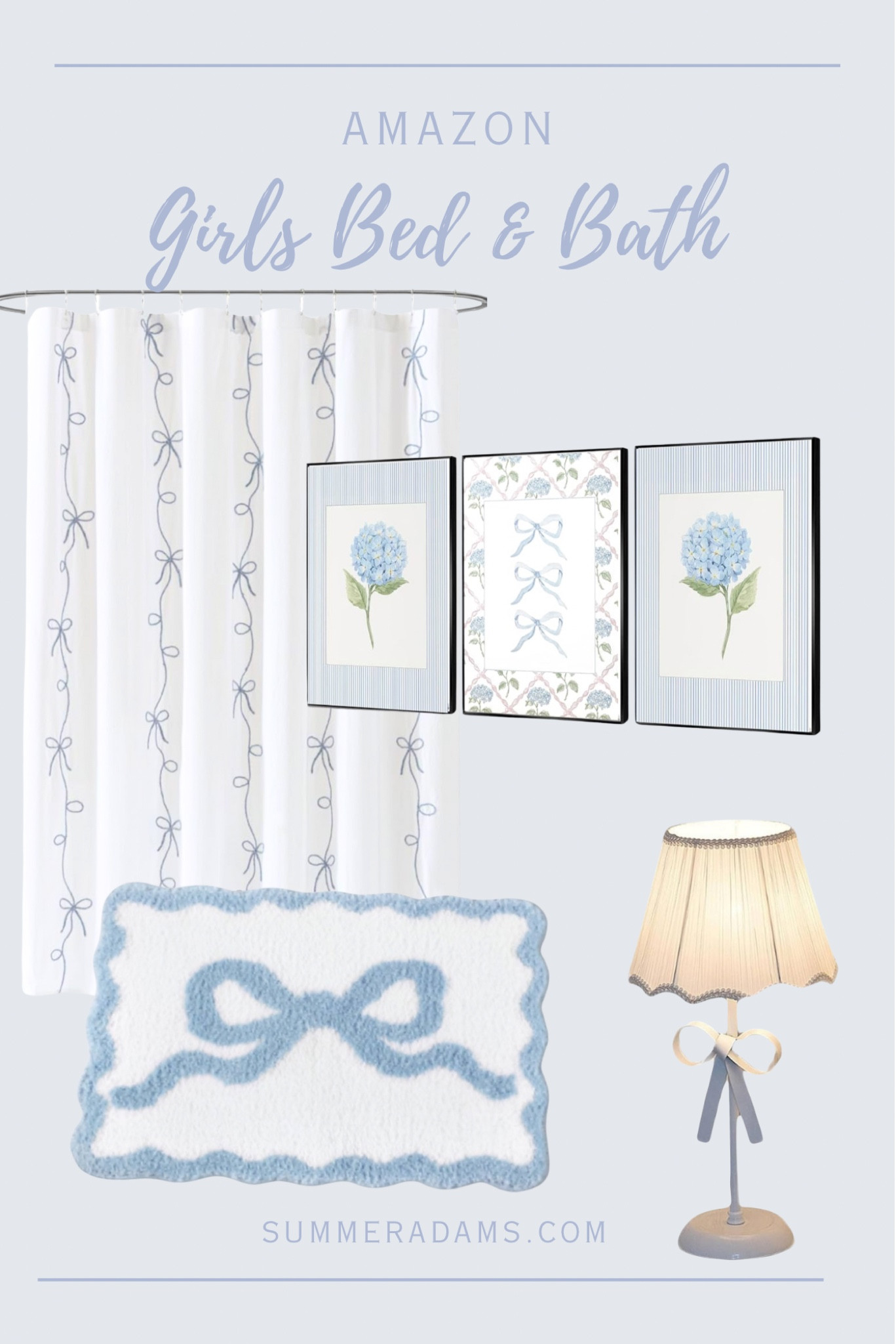 Girls Blue Bows bed and bath


Coquette style
Grand millennial style
Girls bedroom and bathroom 

#LTKFindsUnder100 #LTKFindsUnder50 #LTKHome