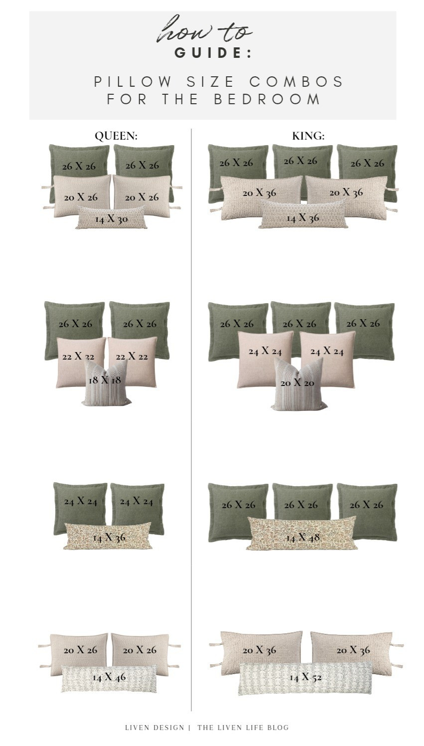 How to guide. Pillow sizes for the bedroom. Throw pillows. Long lumbar pillow. Pillow covers. Euro pillows. 

#LTKSeasonal #LTKHome #LTKSaleAlert