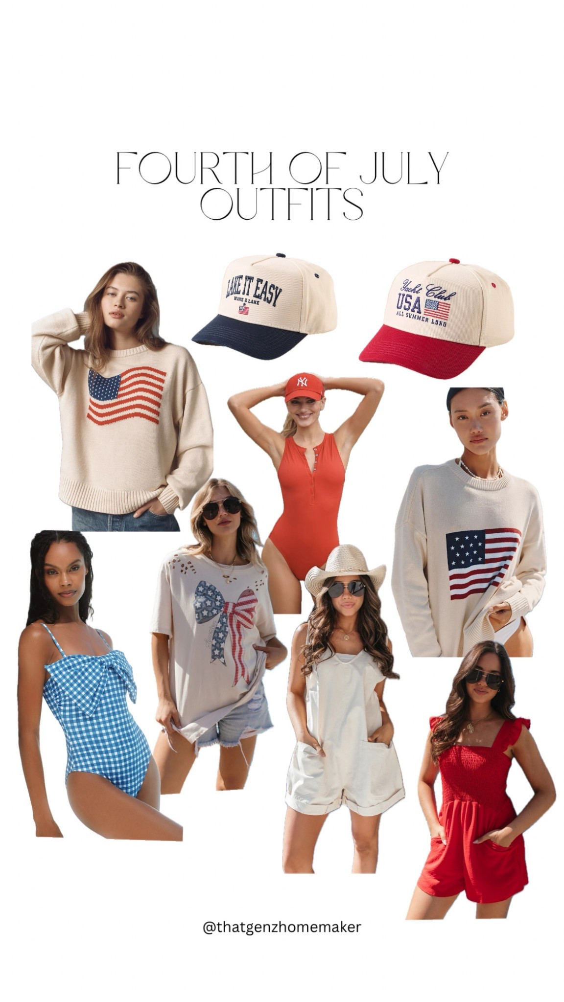 red, white, and blue for the fourth of july!! 🇺🇸

american flag sweater, 4th of july outfits, july 4th outfit inspo, pool party outfits, summer outfits, swimsuits, gingham swimsuit, shortalls



#LTKParties #LTKSeasonal #LTKStyleTip