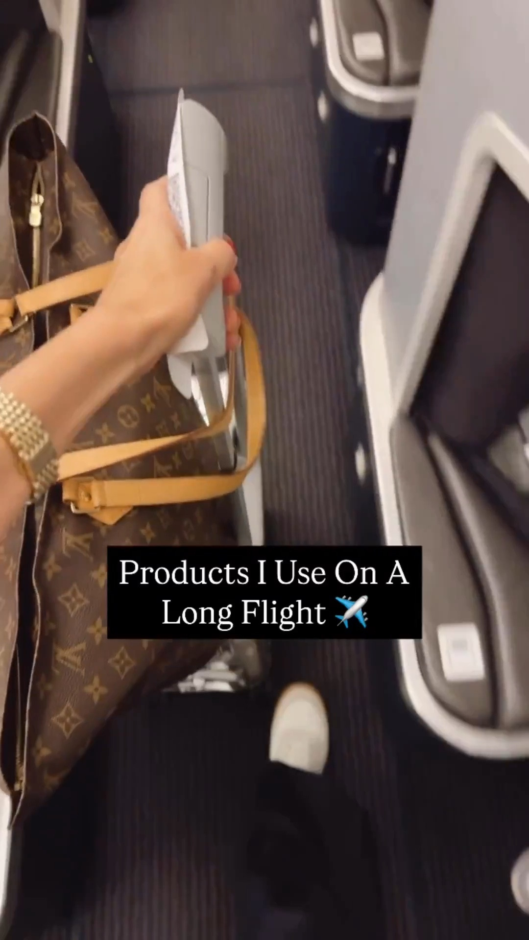 Products I use on a long flight 
Hand sanitizer 
Make up remover 
Face mist 
Serum with retinol 
Moisturizer 
Lip oil 
Hand cream
Always bring a tide pen
Mini hair brush 
Fuzzy socks 
Compact earbuds case 



#LTKTravel #LTKBeauty #LTKOver40