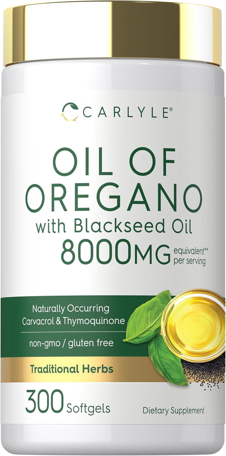 Carlyle Oil of Oregano with Black Seed Oil | 300 Softgel Capsules | Naturally Occurring Carvacrol... | Amazon (US)