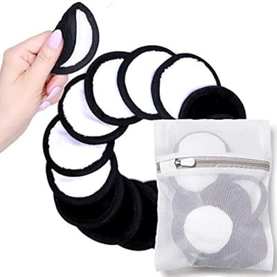 Green Estate Reusable Makeup Remover Pads – 14 Pack With Laundry Bag – Two Tone Microfiber ... | Amazon (US)