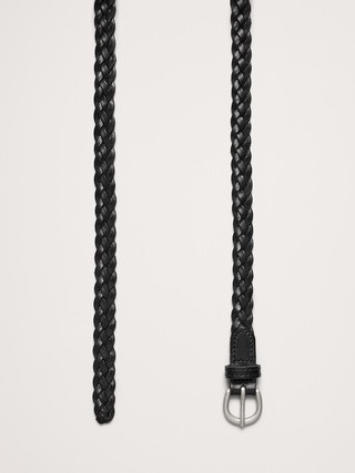 Skinny Braided Leather Belt | Banana Republic (US)