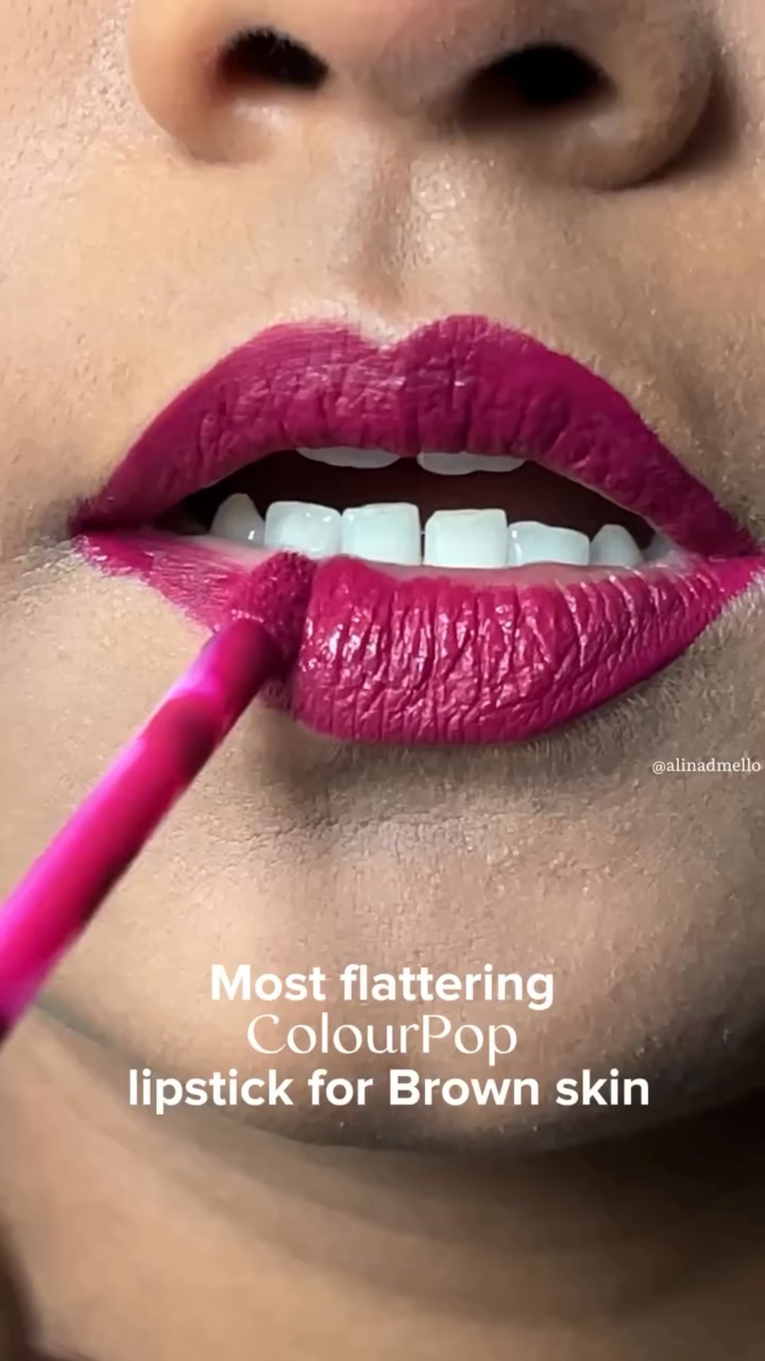 Testing @colourpopcosmetics “More Better” — a bold dark pink shade that actually pops beautifully on brown skin 🤎
This one gives rich melanin energy, statement lips without feeling too loud.

[ugc, ugc example, brown girl friendly lipstick, lipstick rec] 
#browngirlfriendlymakeup #colourpop #colourpopmorebetter #makeupforbrownskin #indiangirlmakeup #melaninmakeup #pinklipstick #brownskingirl #beautyrecs #cleanmakeuplook #beautyinfluencer #brownskinaesthetic #viralbeautyfinds #contentcreatorlife