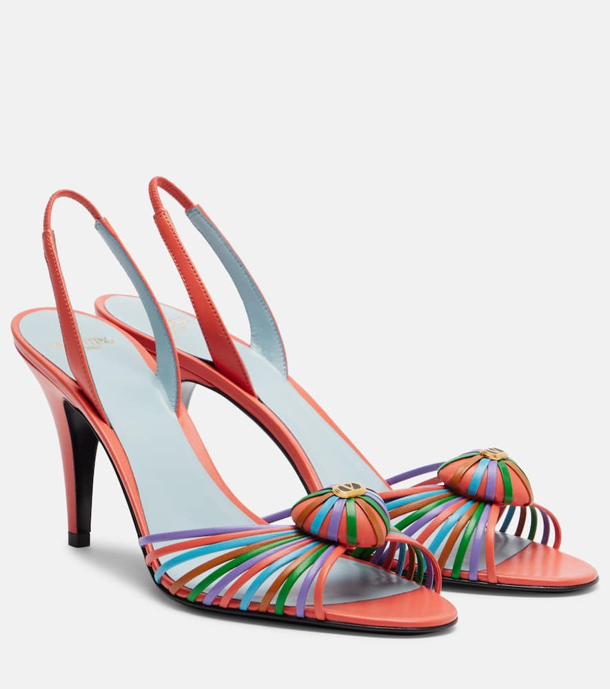 Valentino Garavani Royal 85 leather slingback sandals | Mytheresa (US/CA)
