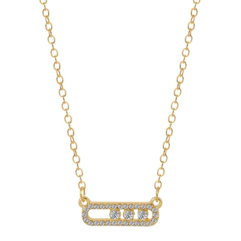 Fashion Geometry Iced Out Necklace Shine Cubic Zirconia Women Charm Collar Jewelry Chic Clavicle ... | Amazon (US)