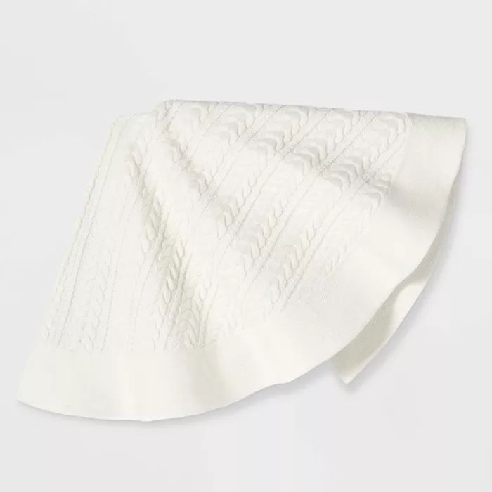 Cable Knit Tree Skirt Ivory - Wondershop&#8482; | Target