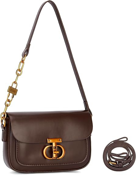 Women Shoulder Bags Retro Classic Purse Vintage Clutch Shoulder Tote Handbag with 2 Removable Str... | Amazon (US)