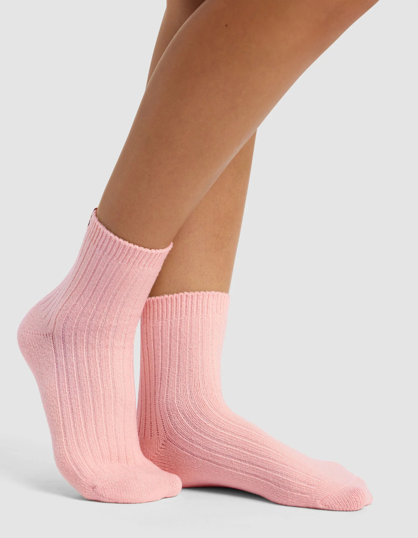 The Plush Modern Crew Socks in Tulip (Size: XS/S) - Cozy Earth | Cozy Earth