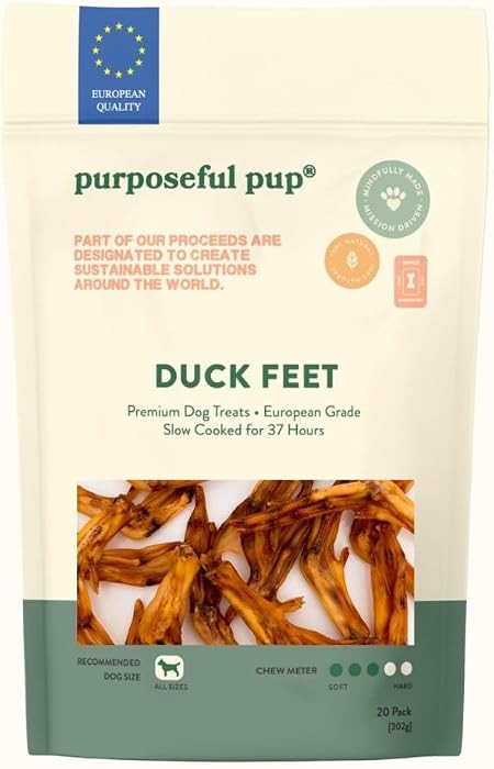 Duck Feet Dog Treat 20 Pack \u2013 Bulk European Quality, De-Nailed & Slow Cooked for 37-Hour Air... | Amazon (US)