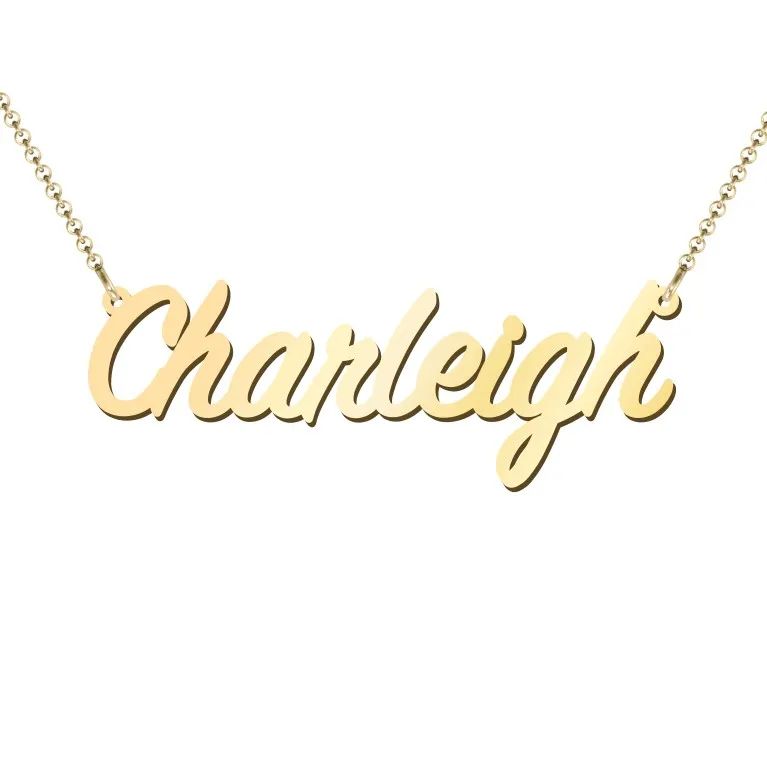 18K Yellow Gold Plated Personalized Name Necklace | Jewlr