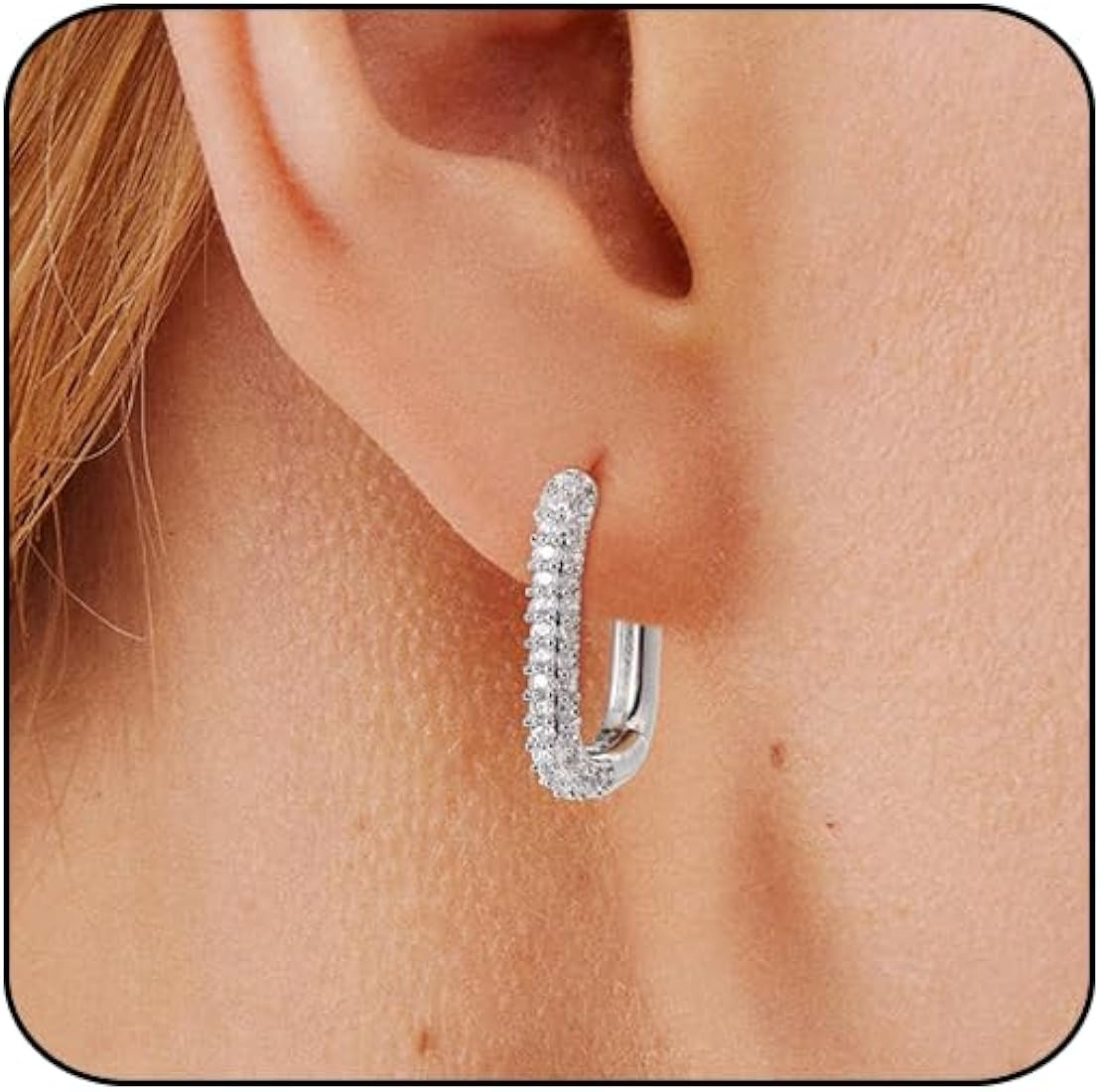 Gold Pearl Hoop Earrings for Women | 18K Gold Huggie Dangle Earrings | Lightweight Small Gold Hoo... | Amazon (US)