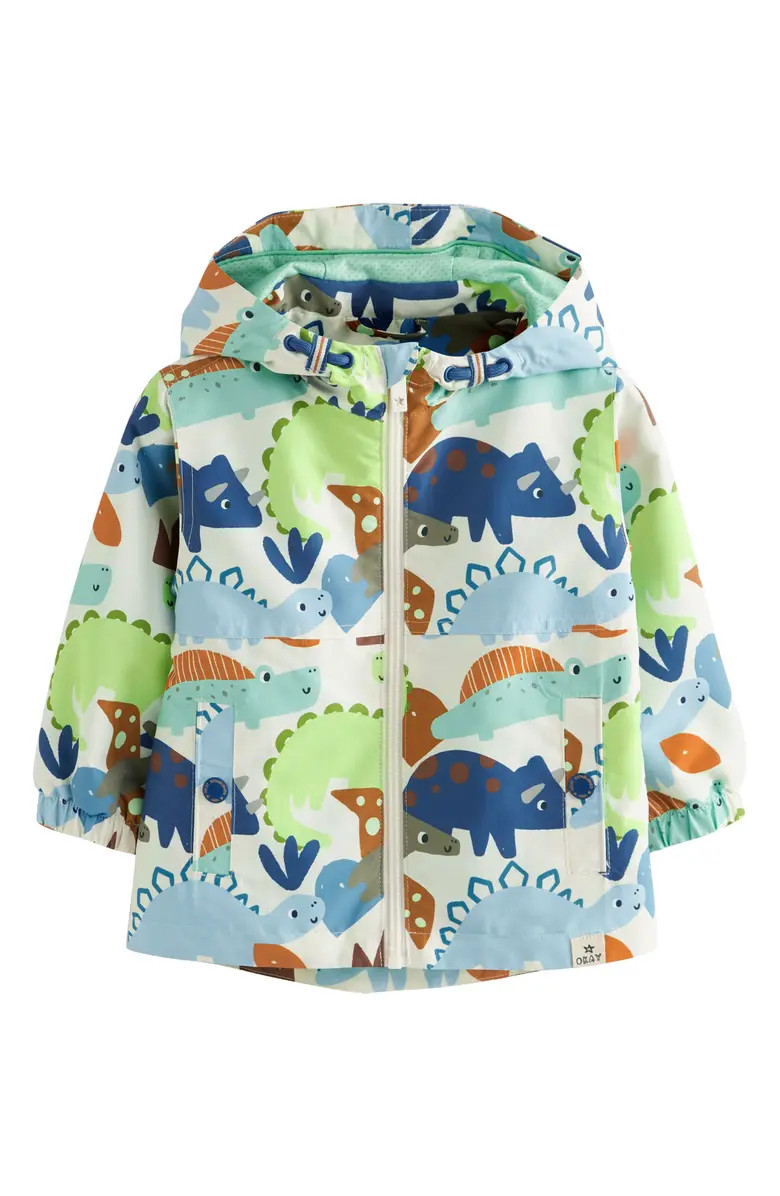 NEXT Kids' Dino Water Resistant Hooded Jacket | Nordstrom | Nordstrom