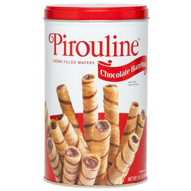 Pirouline Creme Filled Wafer Cookies, Chocolate Hazelnut, 14.1oz tin - Walmart.com | Walmart (US)