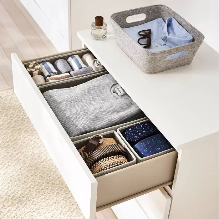 Set of 4 Collapsible Fabric Drawer Organizers - Brightroom™ | Target