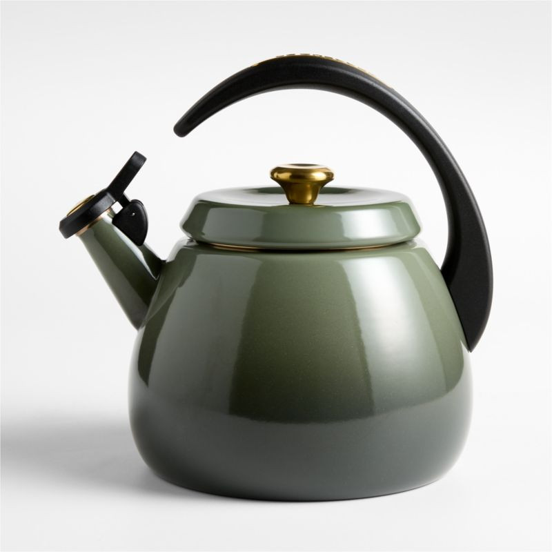 Le Creuset Signature Cloche 2.2-Qt. Thyme Whistling Tea Kettle + Reviews | Crate & Barrel | Crate & Barrel