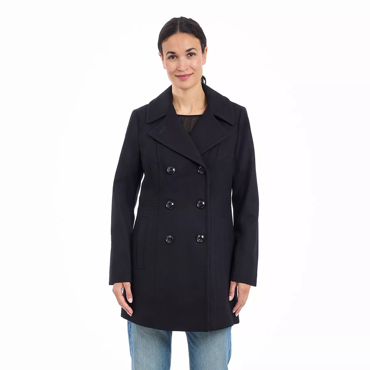 Women's London Fog Double Breasted Wool Peacoat | Kohl's