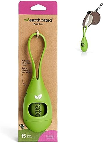 Earth Rated Dog Poop Bag Holder with Dog Poop Bags, Durable and Guaranteed Leakproof, Lavender Sc... | Amazon (US)